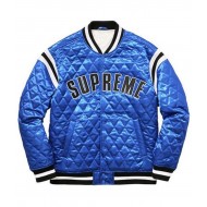 Supreme Diamond Varsity Quilted Satin Jacket