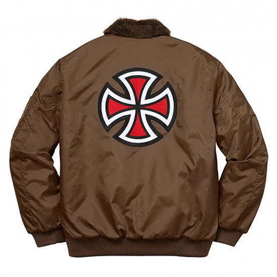 Supreme Independent Fur Collar Bomber Jacket