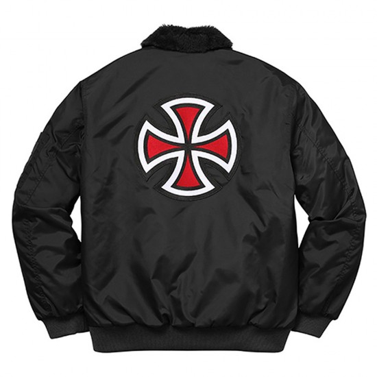 Supreme Independent Fur Collar Bomber Jacket