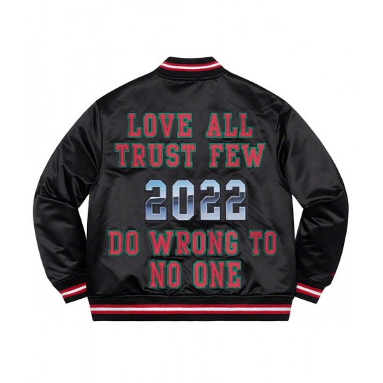 Supreme Love All Trust Few 2022 Varsity Satin Jacket