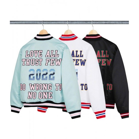 Supreme Love All Trust Few 2022 Varsity Satin Jacket