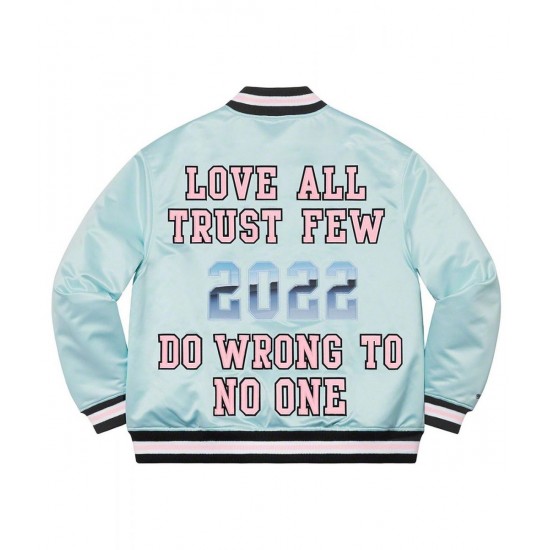 Supreme Love All Trust Few 2022 Varsity Satin Jacket