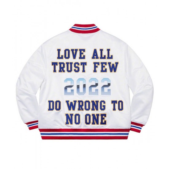 Supreme Love All Trust Few 2022 Varsity Satin Jacket