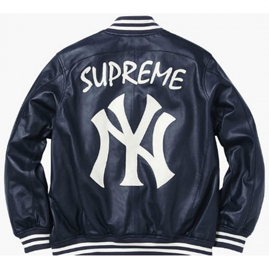 Supreme NY Yankees Varsity Leather Jacket Supreme NY Yankees Varsity Leather Jacket