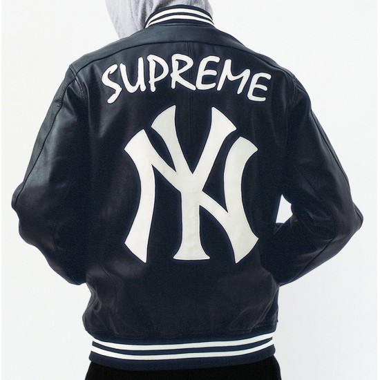 Supreme NY Yankees Varsity Leather Jacket Supreme NY Yankees Varsity Leather Jacket