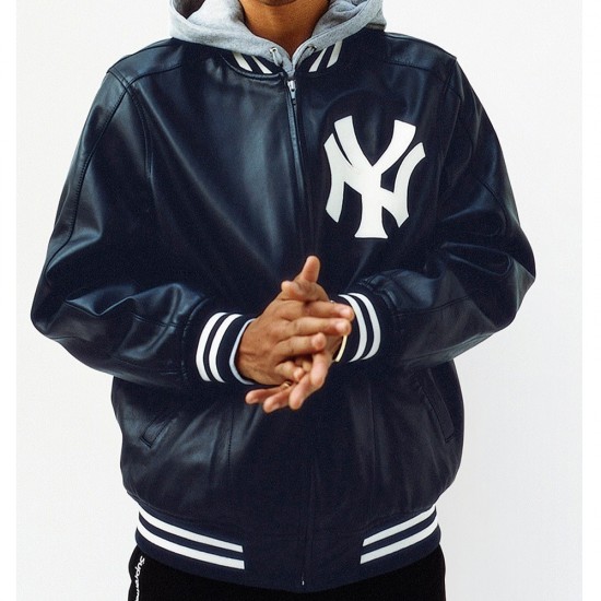 Supreme NY Yankees Varsity Leather Jacket Supreme NY Yankees Varsity Leather Jacket