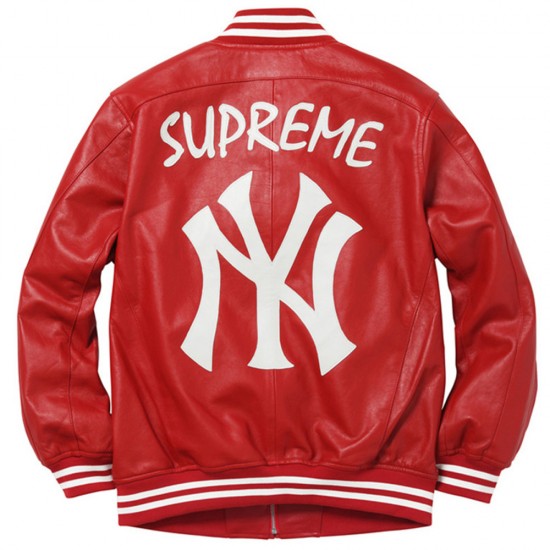 Supreme NY Yankees Varsity Leather Jacket Supreme NY Yankees Varsity Leather Jacket