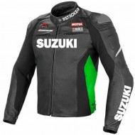 Suzuki GSXR Black Racing Leather Jacket 