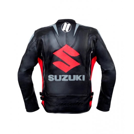 Suzuki Motul Motorcycle Leather Racing Black Jacket
