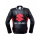 Suzuki Motul Motorcycle Leather Racing Black Jacket