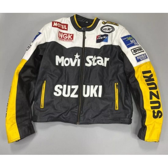 Suzuki Movistar Racing Leather Jacket Suzuki Movistar Racing Leather Jacket