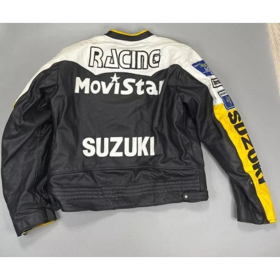 Suzuki Movistar Racing Leather Jacket Suzuki Movistar Racing Leather Jacket