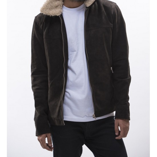 TWD Brown Suede Leather Jacket