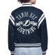 Tampa Bay Lightning Printed Logo Varsity Satin Jacket Tampa Bay Lightning Printed Logo Varsity Satin Jacket