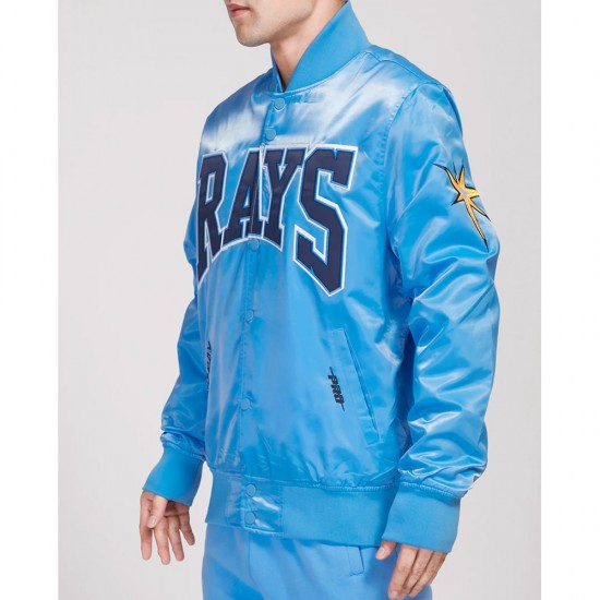 Tampa Bay Rays Crest Emblem University Blue Jacket