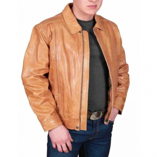 Tan Brown Mens Leather Genuine Lambskin Motorcycle Jacket Slim Fit Biker Jacket Tan Brown Mens Leather Genuine Lambskin Motorcycle Jacket Slim Fit Biker Jacket