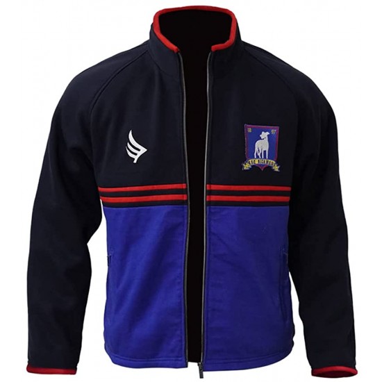 Ted Lasso Jason Sudeikis Blue Fleece Track Jacket Ted Lasso Jason Sudeikis Blue Fleece Track Jacket