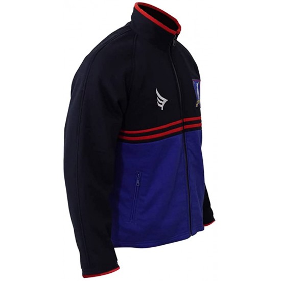 Ted Lasso Jason Sudeikis Blue Fleece Track Jacket Ted Lasso Jason Sudeikis Blue Fleece Track Jacket