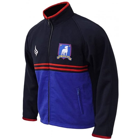 Ted Lasso Jason Sudeikis Blue Fleece Track Jacket Ted Lasso Jason Sudeikis Blue Fleece Track Jacket