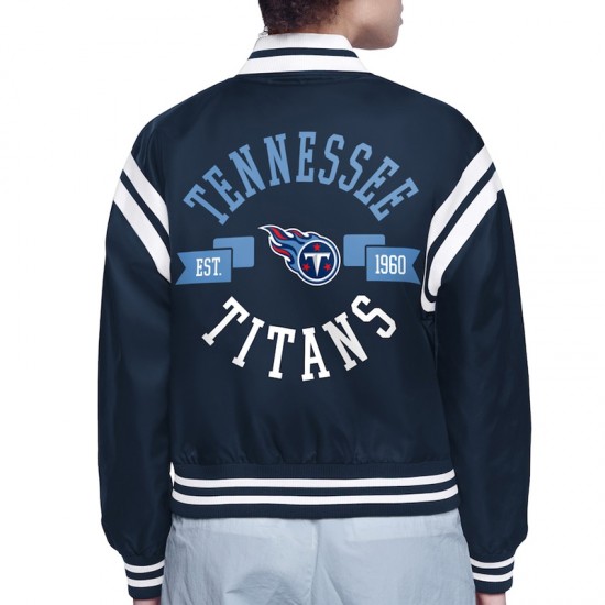 Tennessee Titans Logo Varsity Satin Jacket