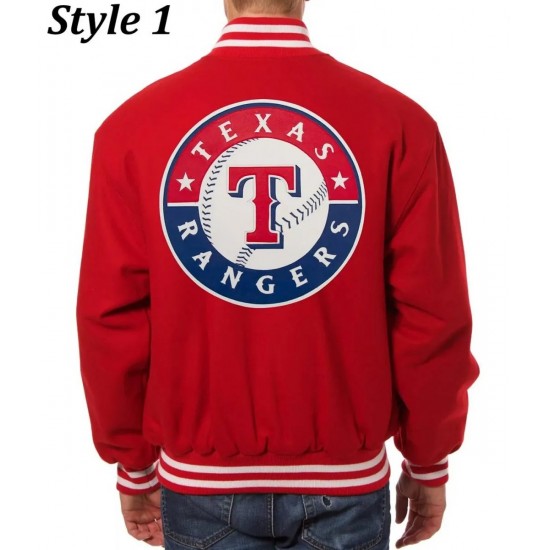 Texas Rangers Red Wool Jacket Texas Rangers Red Wool Jacket