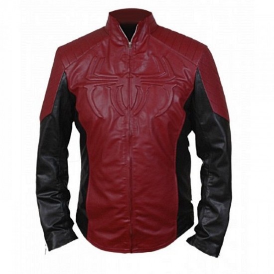 The Amazing Spider Man Red And Black Biker Jacket The Amazing Spider Man Red And Black Biker Jacket