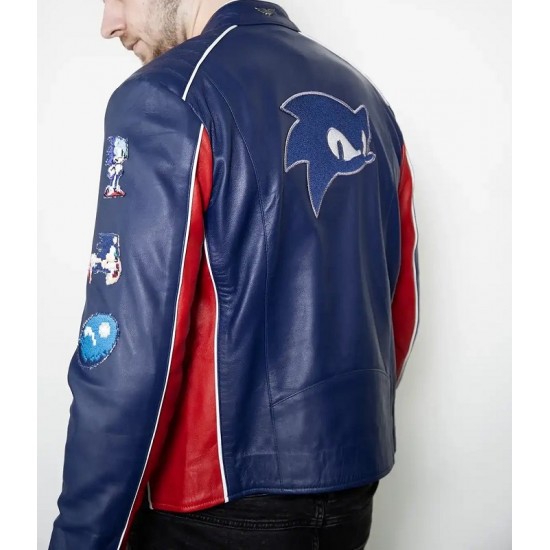 The Hedgehog Bomber Leather Sonic Jacket The Hedgehog Bomber Leather Sonic Jacket
