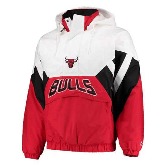 The Line-up Oxford Chicago Bulls Hoodie Half-Zip Jacket The Line-up Oxford Chicago Bulls Hoodie Half-Zip Jacket