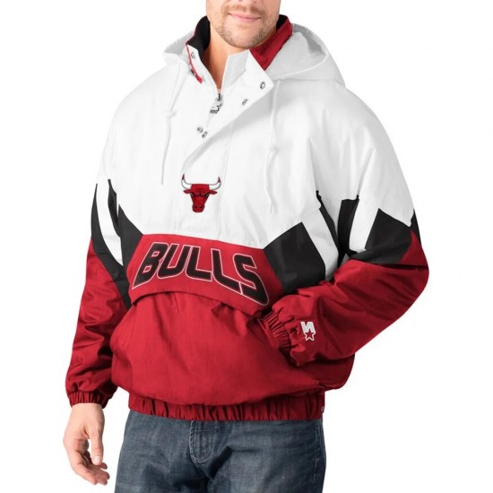 The Line-up Oxford Chicago Bulls Hoodie Half-Zip Jacket The Line-up Oxford Chicago Bulls Hoodie Half-Zip Jacket