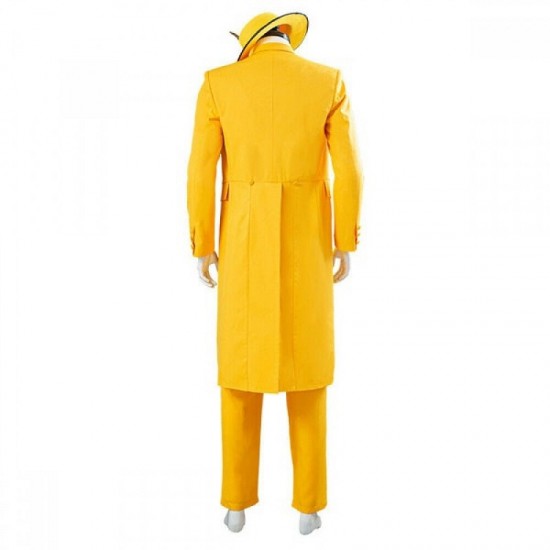 The Mask Jim Carrey Cosplay Costume Yellow Suit Men Uniform Halloween Outfit The Mask Jim Carrey Cosplay Costume Yellow Suit Men Uniform Halloween Outfit