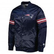 The Pick and Roll New England Patriots Navy Blue Satin Jacket