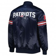 The Pick and Roll New England Patriots Navy Blue Satin Jacket
