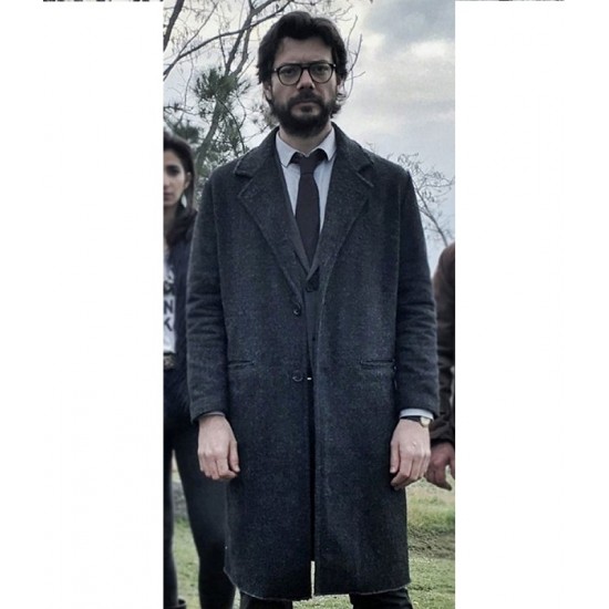 The Professor Alvaro Morte Money Heist Black Coat The Professor Alvaro Morte Money Heist Black Coat