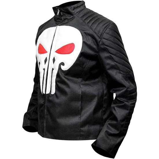The Punisher Motorcycle Black Leather Jacket Jon Bernthal The Punisher Motorcycle Black Leather Jacket Jon Bernthal