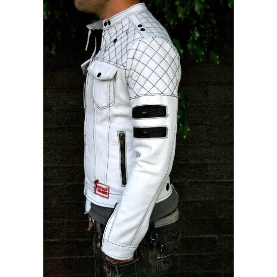 The Stuntman White Leather Jacket The Stuntman White Leather Jacket
