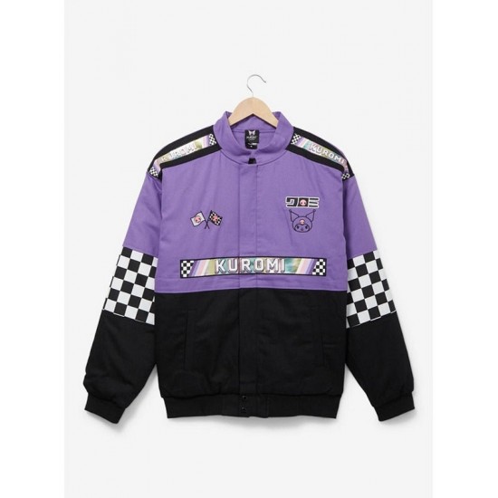 Tokyo Speed Devious Rabbit Sanrio Kuromi Checkered Racing Jacket