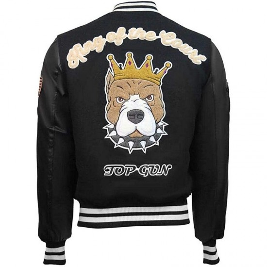 Top Gun King Wool PU Black Jacket Go-Big Show