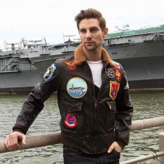 Top Maverick Gunner Leather Jacket Top Maverick Gunner Leather Jacket