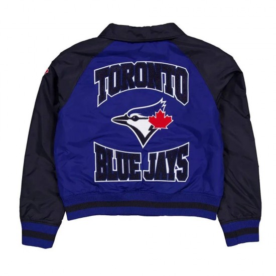 Toronto Blue Jays Blue and Black Throwback Jacket