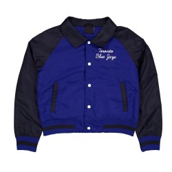 Toronto Blue Jays Blue and Black Throwback Jacket
