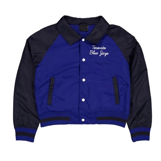 Toronto Blue Jays Blue and Black Throwback Jacket