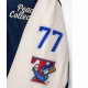 Toronto Blue Jays Patch Navy and Cream Letterman Jacket