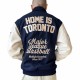 Toronto Blue Jays Patch Navy and Cream Letterman Jacket
