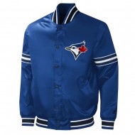 Toronto Blue Jays Royal Midfield Varsity Satin Jacket