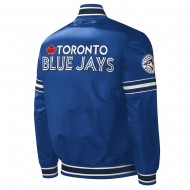 Toronto Blue Jays Royal Midfield Varsity Satin Jacket