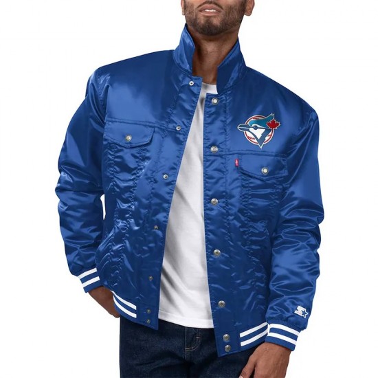 Toronto Blue Jays Royal Tab Trucker Jacket