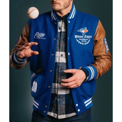 Toronto Blue Jays Varsity Blue and Brown Jacket