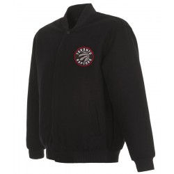 Toronto Raptors Bomber Black Wool Jacket 