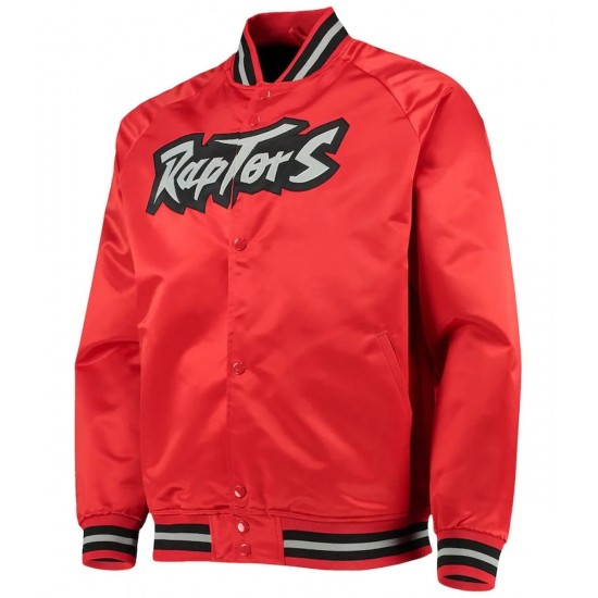 Toronto Raptors Hardwood Classics Red Full-Snap Jacket Toronto Raptors Hardwood Classics Red Full-Snap Jacket