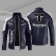 Triumph Blue and White Leather Jacket Triumph Blue and White Leather Jacket